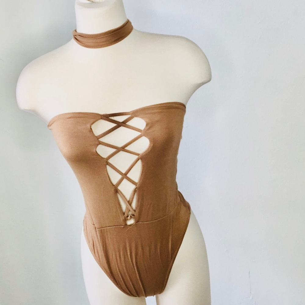 Missguided tan bodysuit